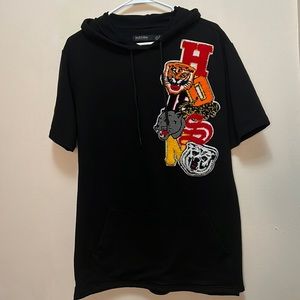 Hudsons outerwear Black T-shirt hoodie men’s size large